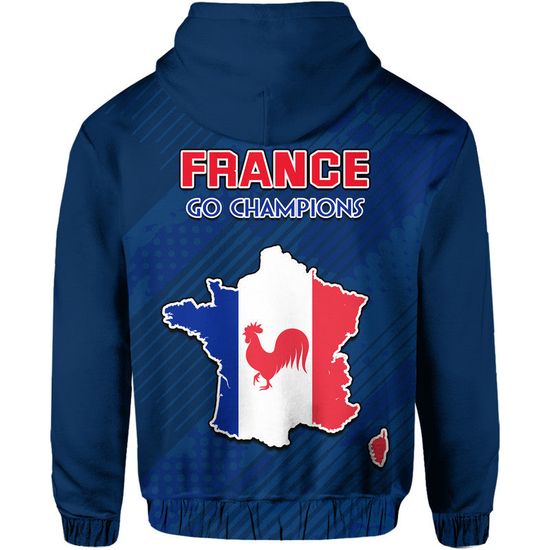 France Football 2022 With Flag Map Hoodie LT9