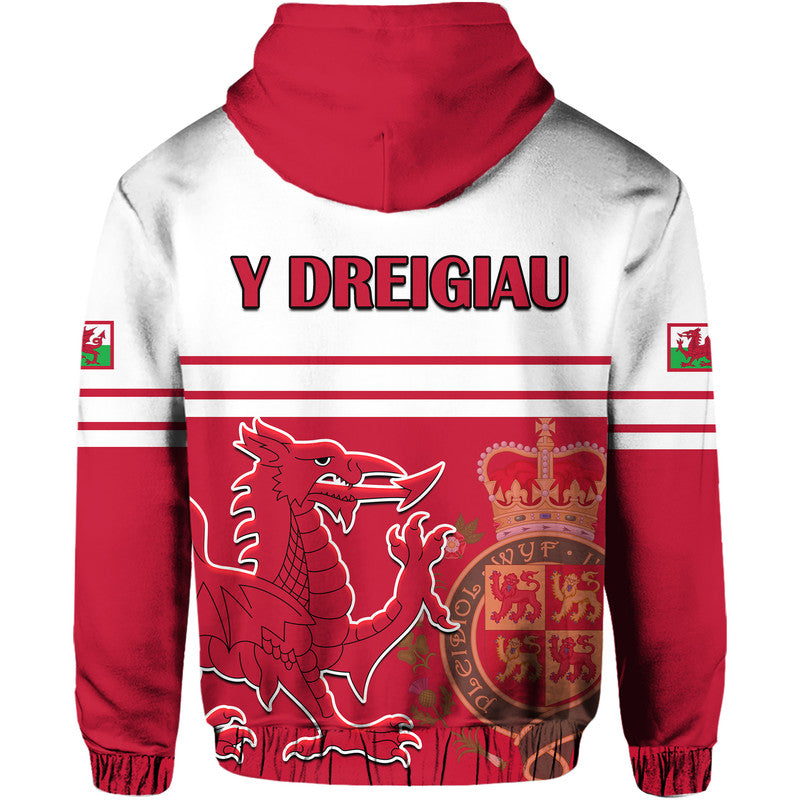 Wales Football Qatar 2022 Cymru Coat of Arms Red Hoodie LT9