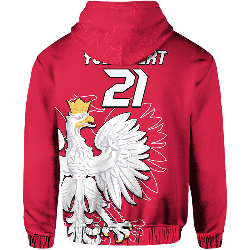 Custom Poland Football Coat of Arms No1 Hoodie LT9