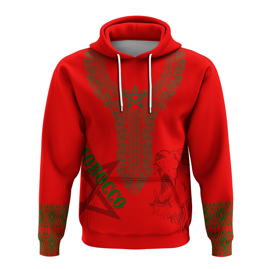 Custom Morocco Soccer Football 2022 Hoodie Kaftan Style LT7