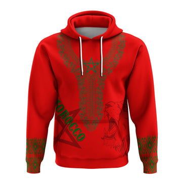Custom Morocco Soccer Football 2022 Hoodie Kaftan Style LT7