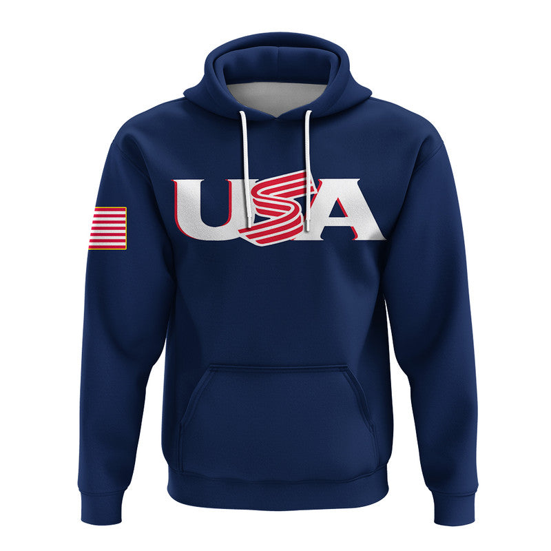 Custom Baseball 2023 USA Hoodie Blue Style LT6
