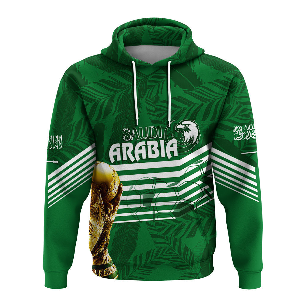 Custom Saudi Arabia Football 2022 Hoodie Green Falcons LT7