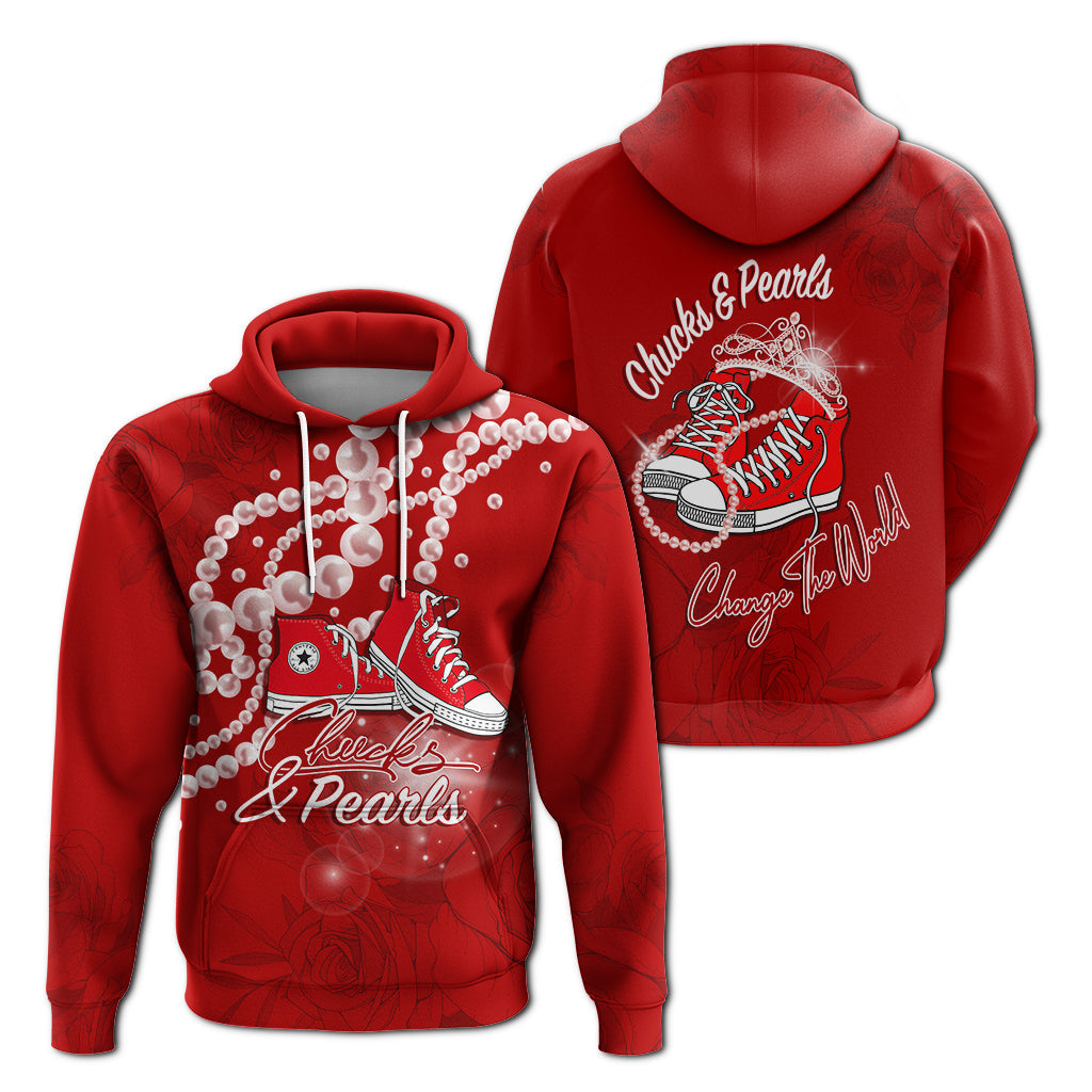 Womxns History Month Hoodie Chucks and Pearls Change The World LT7