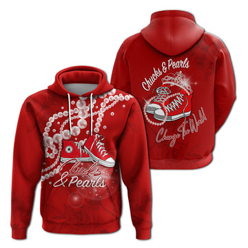 Womxns History Month Hoodie Chucks and Pearls Change The World LT7