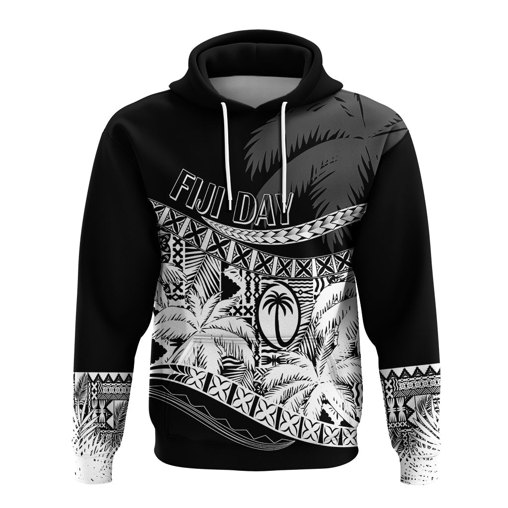 Custom Fiji Day Hoodie Flying Fijians Masi Kesa Style - Black LT7
