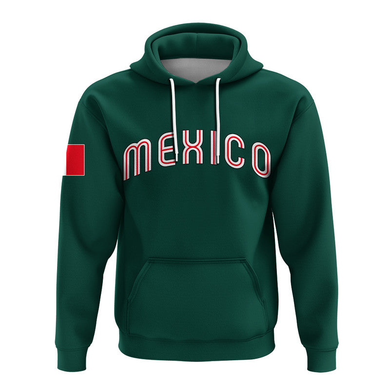 Custom Baseball 2023 Mexico Hoodie Green Style LT6