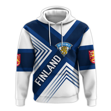 Custom Finland Ice Hockey World Championships Suomi Hoodie - White Version LT7