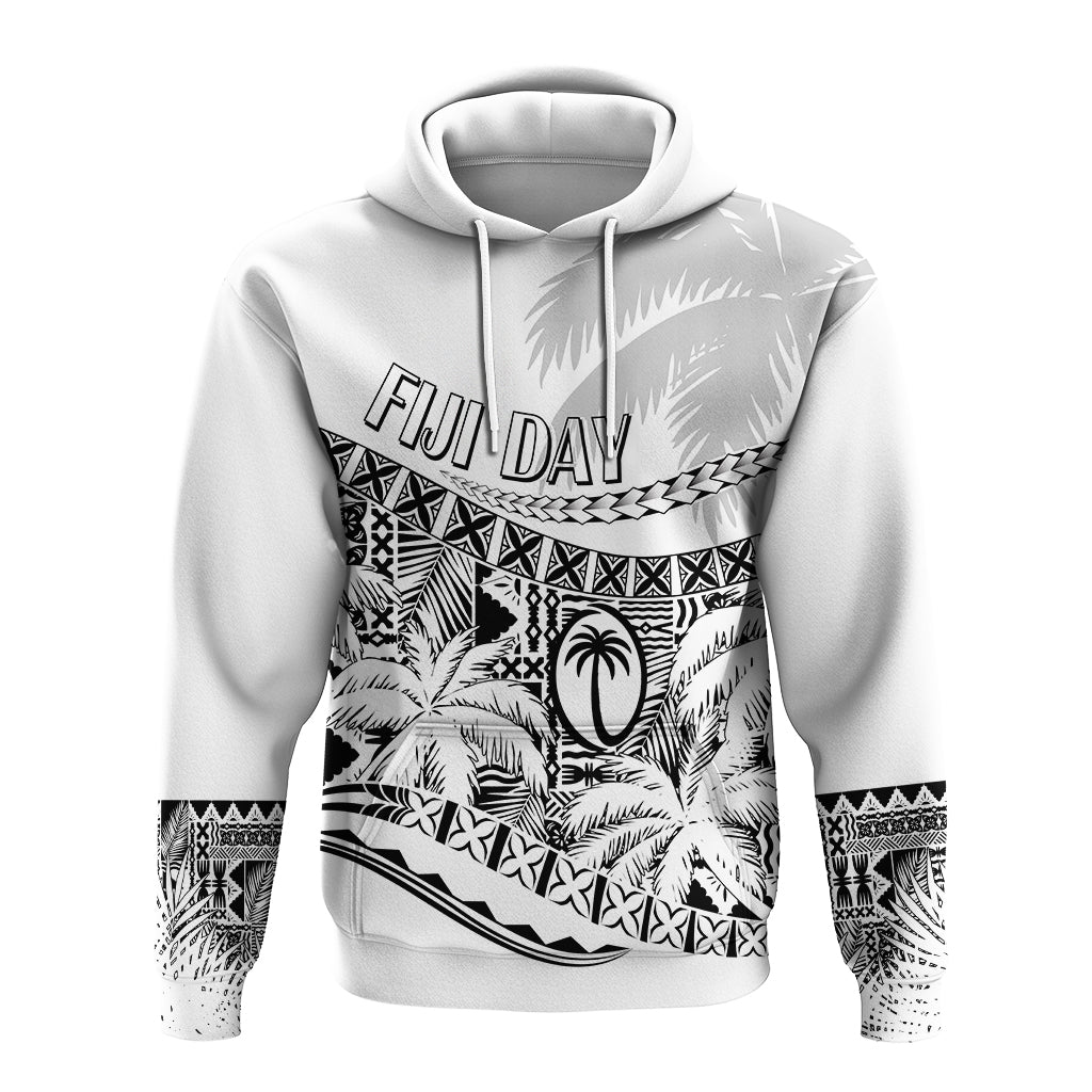 Custom Fiji Day Hoodie Flying Fijians Masi Kesa Style - White LT7