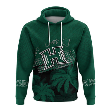 Custom Hawaii Rainbow Warriors Hoodie Laau Pama LT7