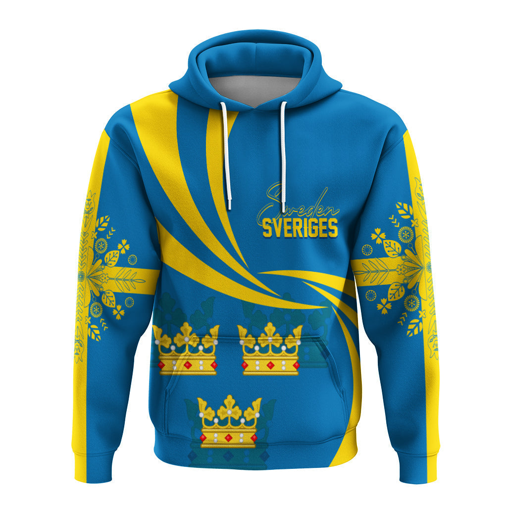 Sweden Three Crowns Custom Hoodie Heja Sverige LT7