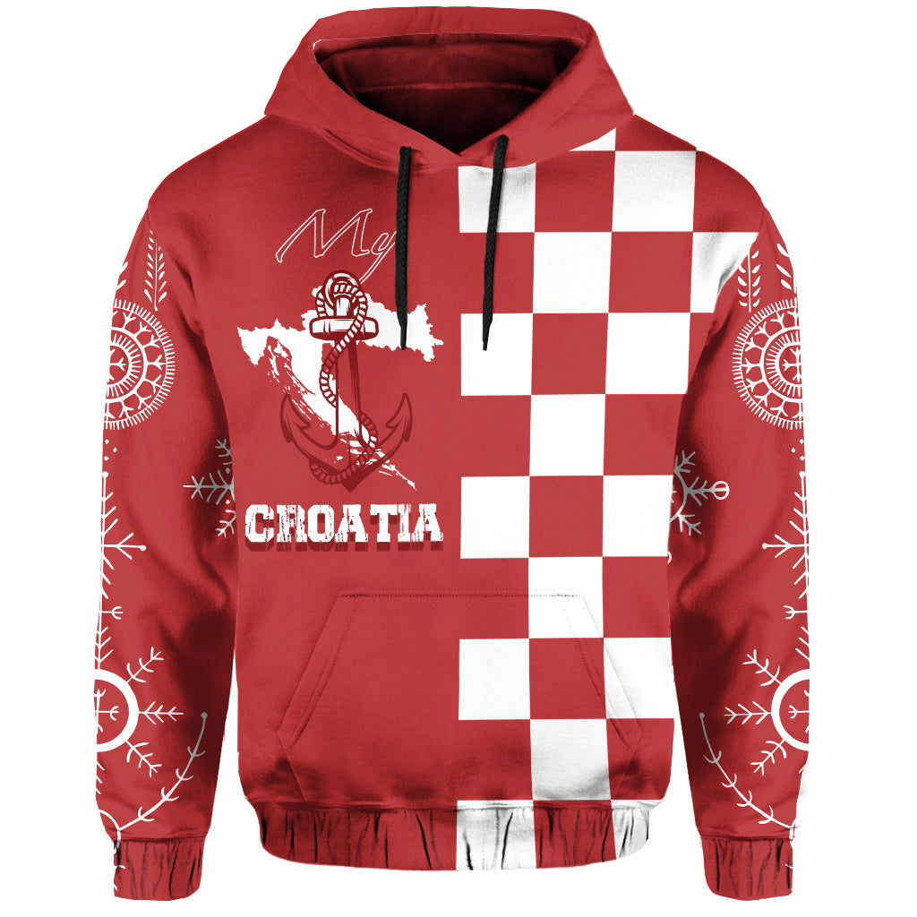 Croatia Checkerboard Hoodie Croatia Flag with Eagle LT7