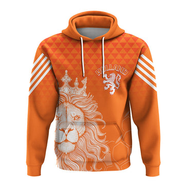 Custom Netherlands Football 2022 Hoodie Oranje Lions LT7