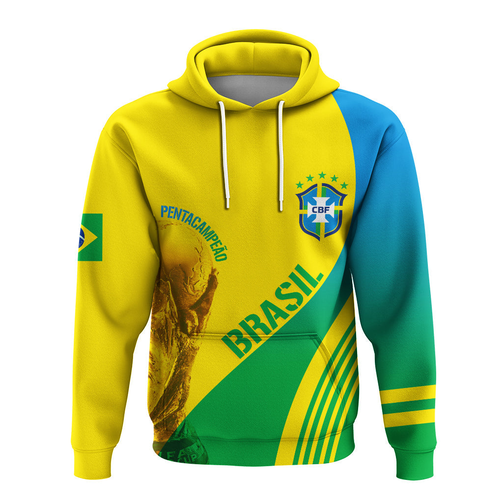 Custom Brazil Hoodie Football 2022 Pentacampe o LT7