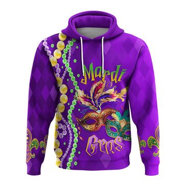 Hoodie Beads And Bling Its A Mardi Gras Thing LT7