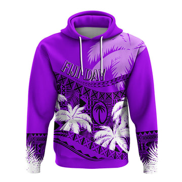 Custom Fiji Day Hoodie Flying Fijians Masi Kesa Style - Violet LT7