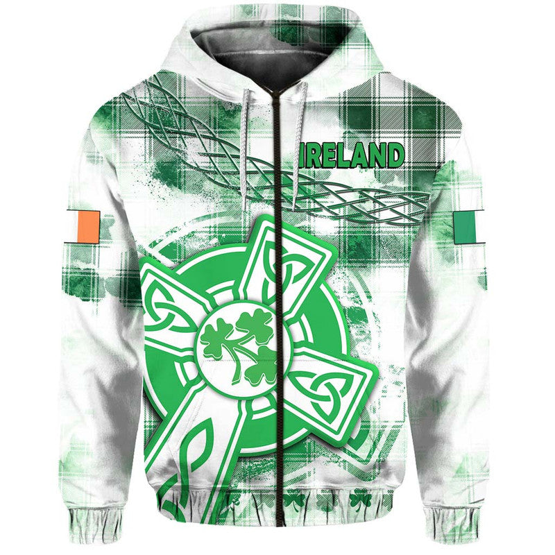 Custom Ireland Cross Cricket Team Hoodie Celtic Irish Green Pattern Unique LT9