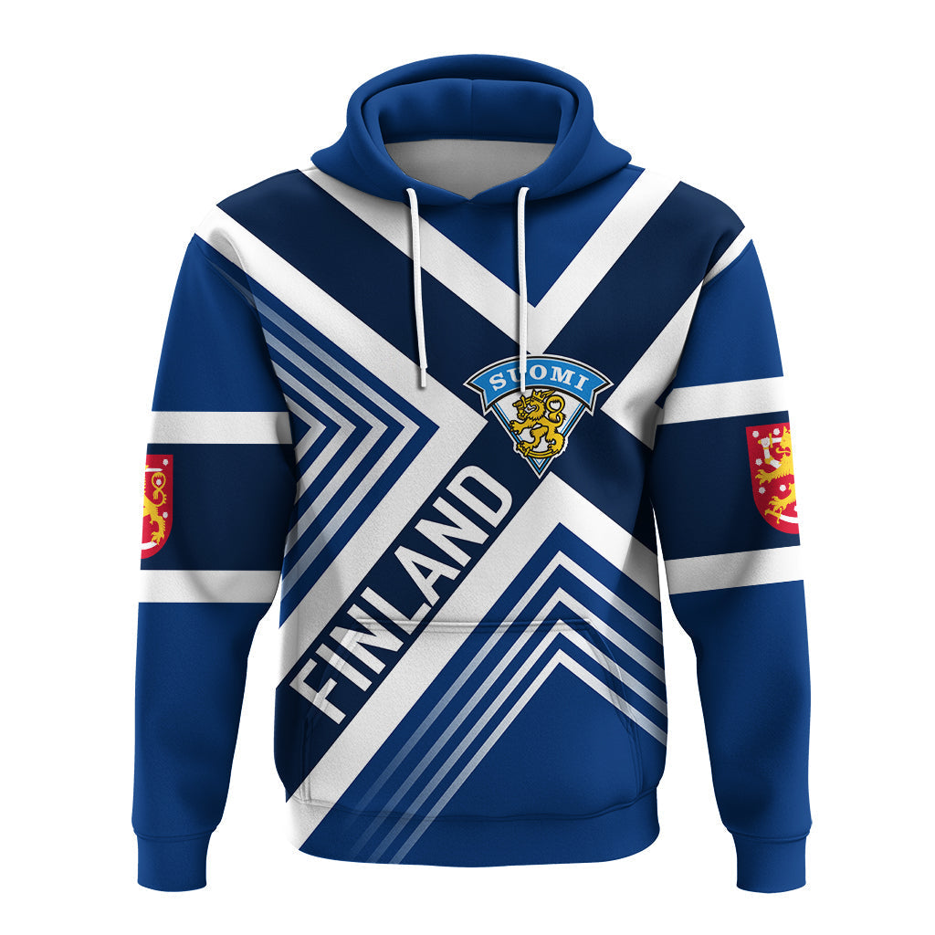 Custom Finland Ice Hockey World Championships Suomi Hoodie - Blue Version LT7