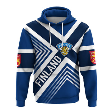 Custom Finland Ice Hockey World Championships Suomi Hoodie - Blue Version LT7