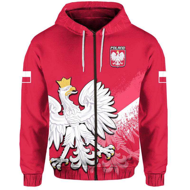 Custom Poland Football Coat of Arms No2 Hoodie LT9