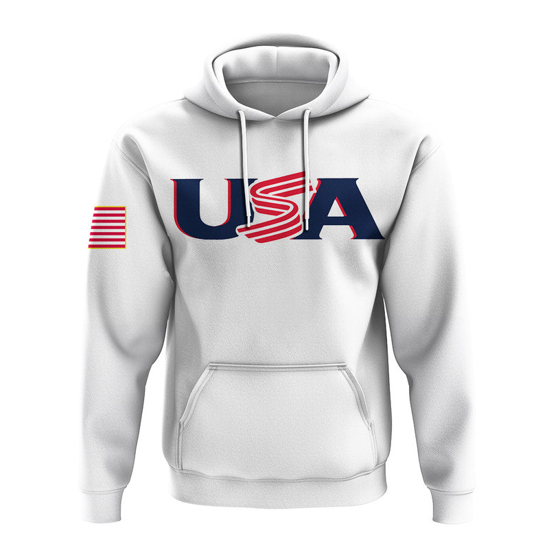 Custom Baseball 2023 USA Hoodie White Style LT6