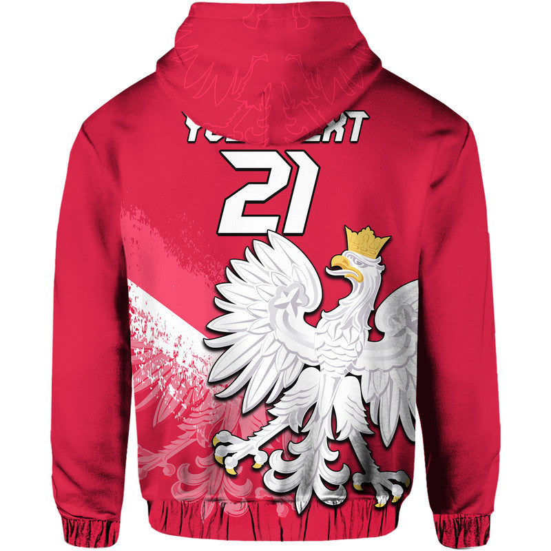 Custom Poland Football Coat of Arms No2 Hoodie LT9