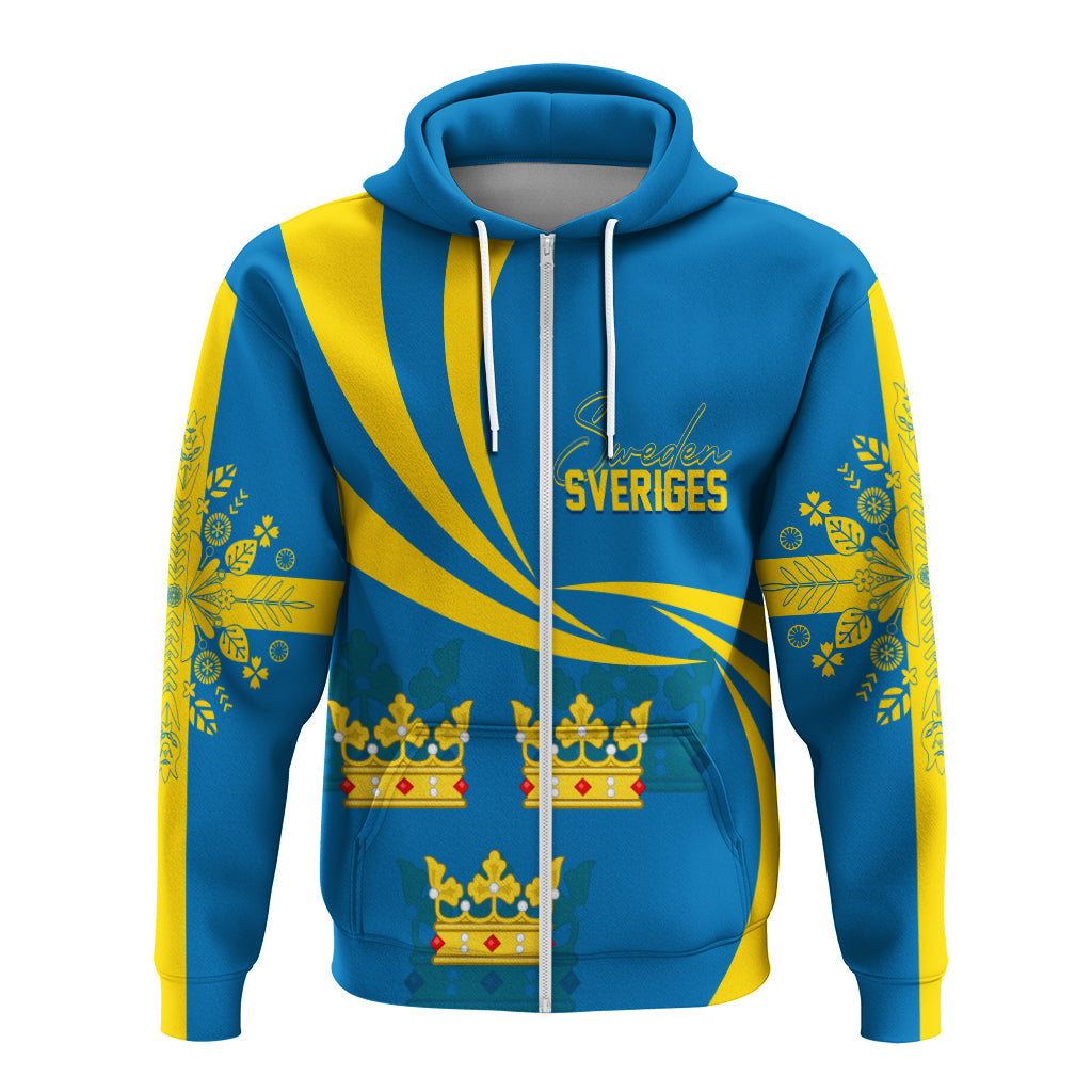 Sweden Three Crowns Custom Hoodie Heja Sverige LT7