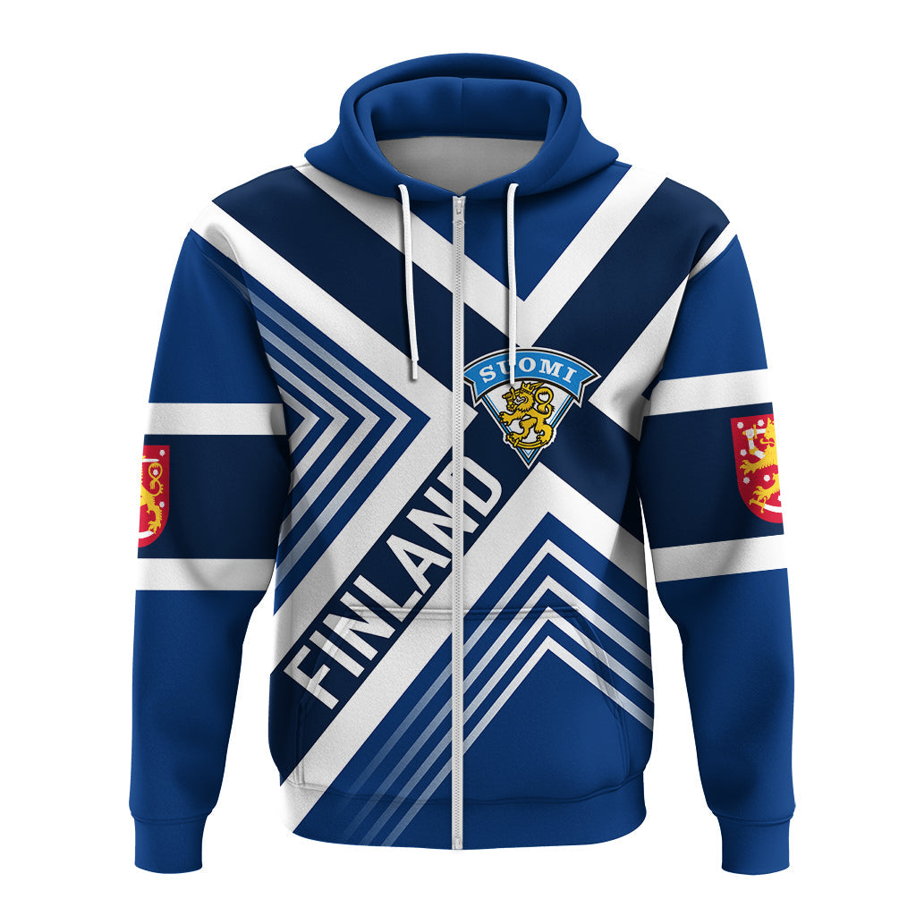 Custom Finland Ice Hockey World Championships Suomi Hoodie - Blue Version LT7