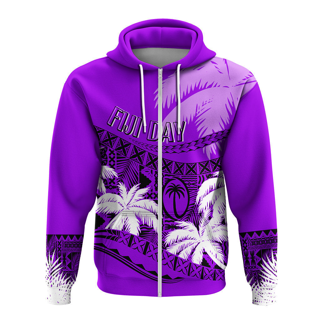 Custom Fiji Day Hoodie Flying Fijians Masi Kesa Style - Violet LT7