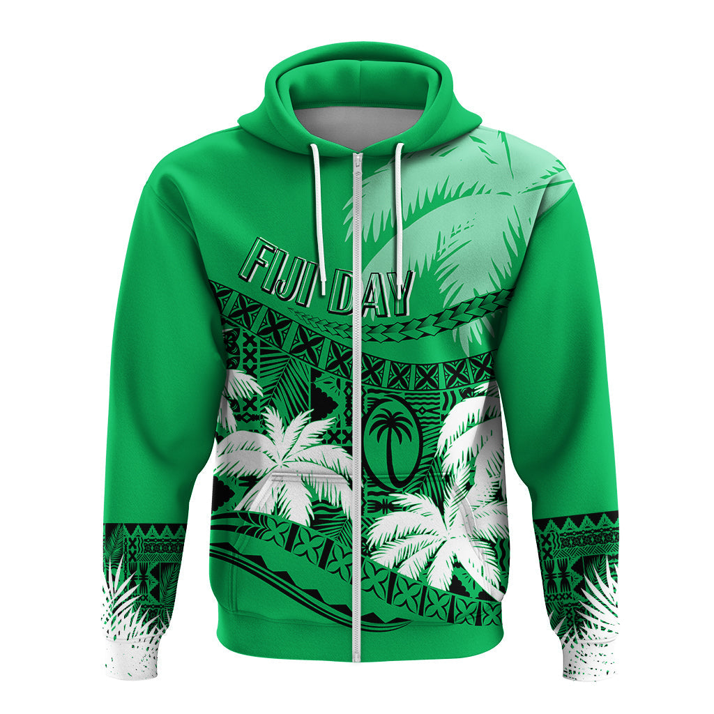 Custom Fiji Day Hoodie Flying Fijians Masi Kesa Style - Green LT7