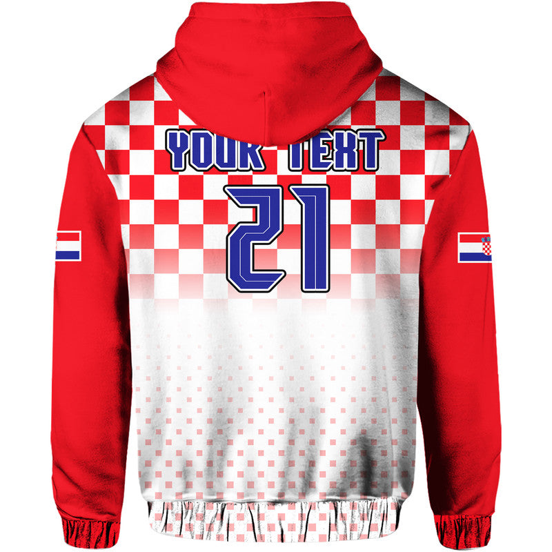 Custom Croatia Hrvatska Hoodie Football Vibe LT9
