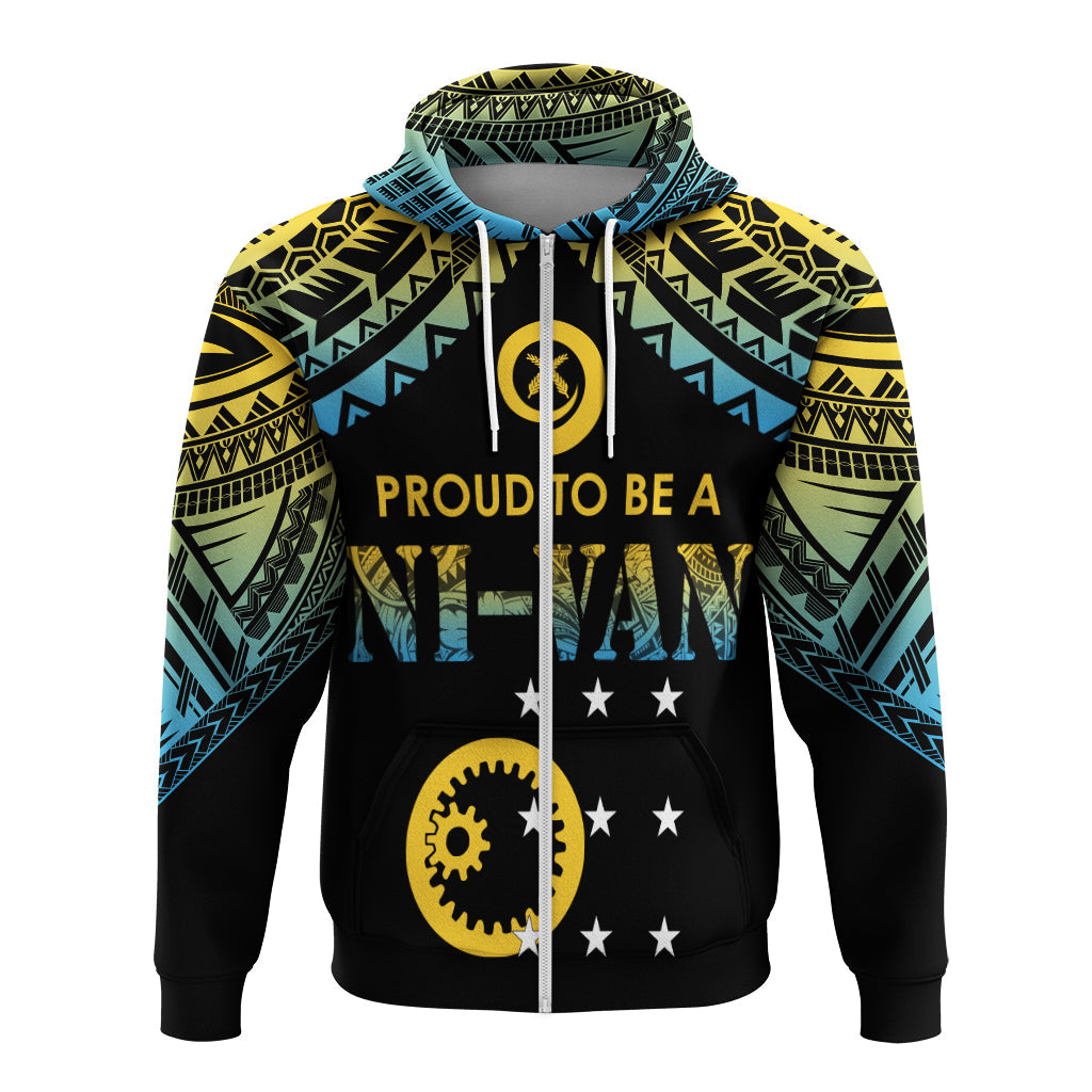 Vanuatu Proud To Be A Ni-Van - Polynesian Pattern Hoodie - Sanma Province LT7