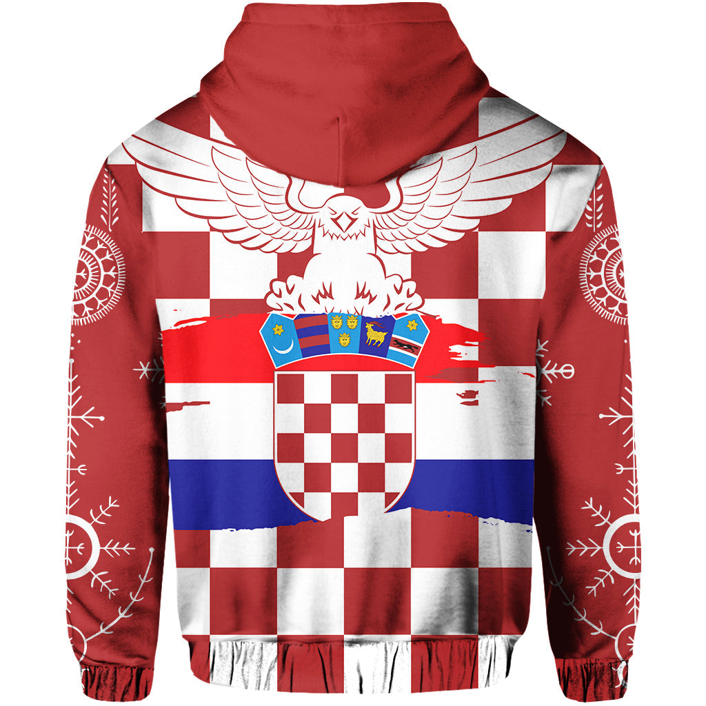 Croatia Checkerboard Hoodie Croatia Flag with Eagle LT7
