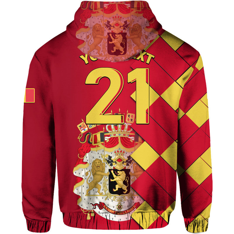 Custom Belgium Football Hoodie Great Champions with Coat of Arms LT9