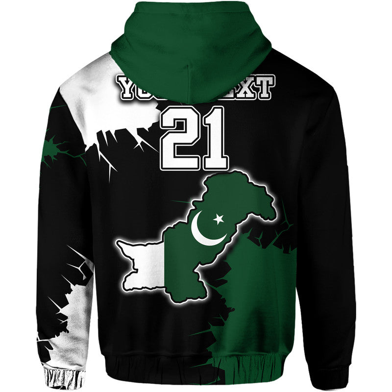 Custom Pakistan Men in Green Cricket Team Hoodie Pakistan Player Flag Style LT9