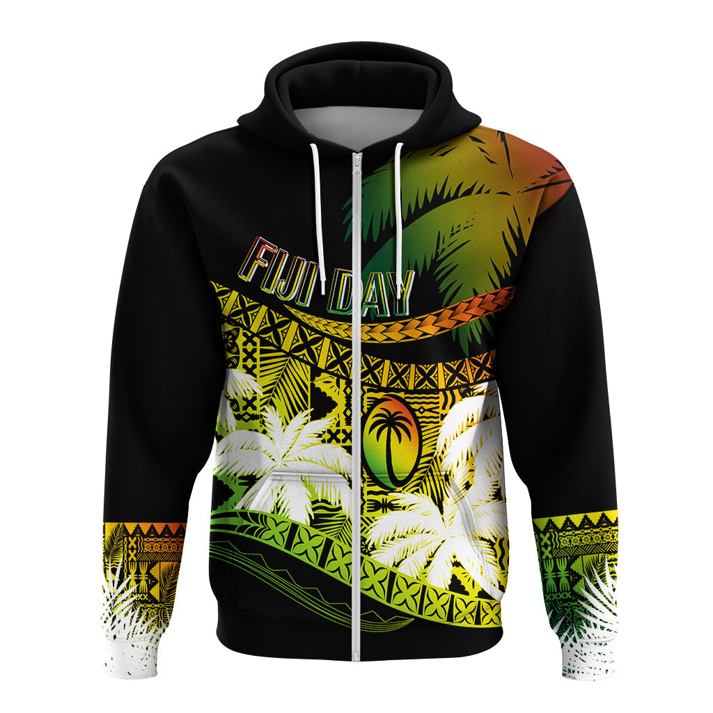 Custom Fiji Day Hoodie Flying Fijians Masi Kesa Style - Reggae LT7