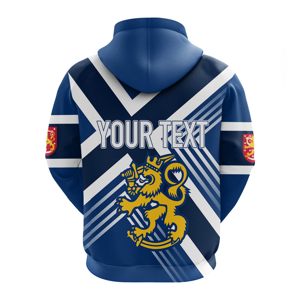 Custom Finland Ice Hockey World Championships Suomi Hoodie - Blue Version LT7