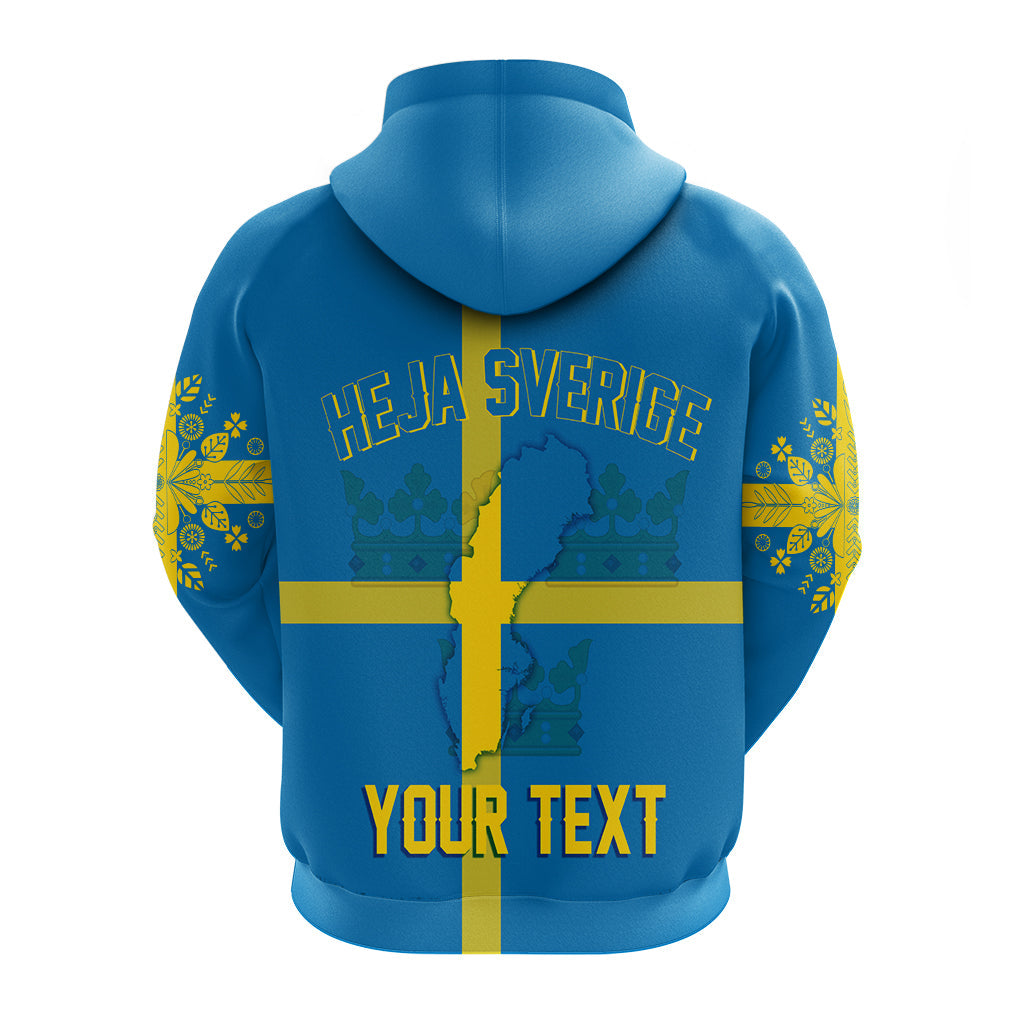 Sweden Three Crowns Custom Hoodie Heja Sverige LT7