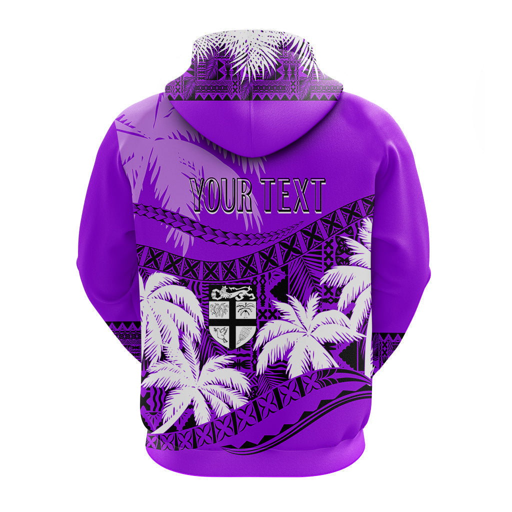Custom Fiji Day Hoodie Flying Fijians Masi Kesa Style - Violet LT7