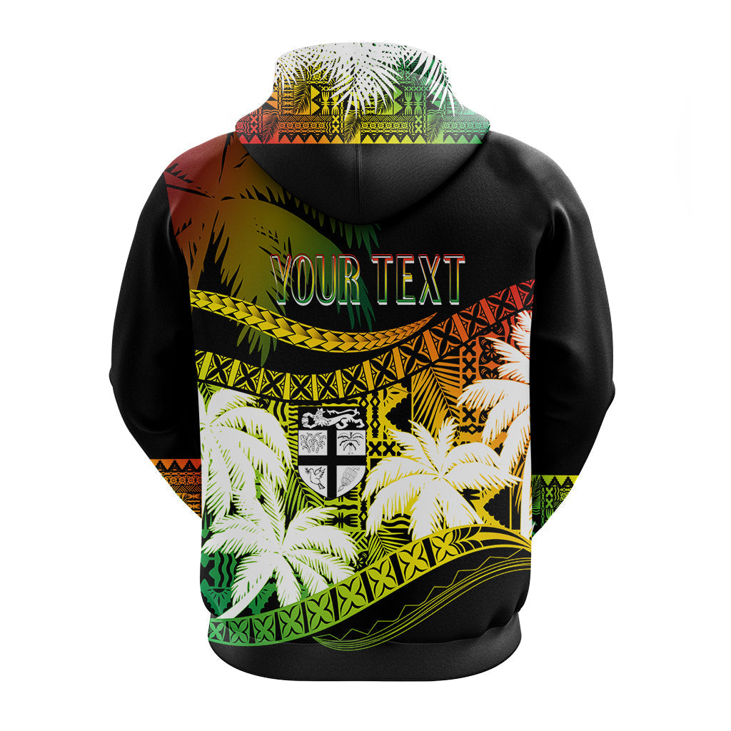 Custom Fiji Day Hoodie Flying Fijians Masi Kesa Style - Reggae LT7