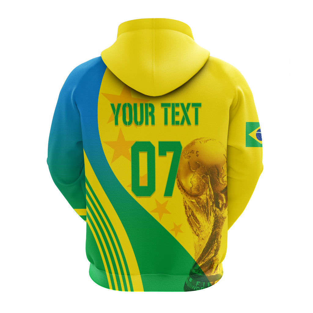 Custom Brazil Hoodie Football 2022 Pentacampe o LT7