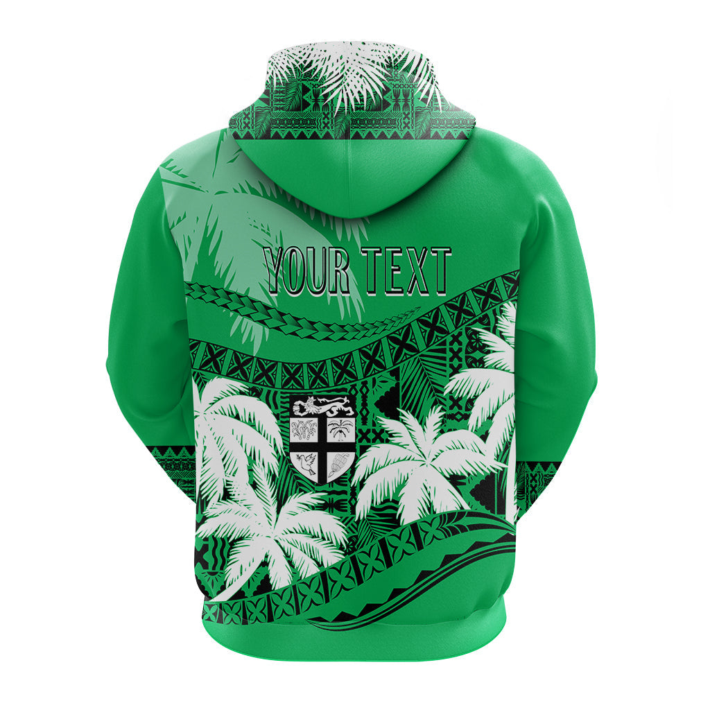 Custom Fiji Day Hoodie Flying Fijians Masi Kesa Style - Green LT7