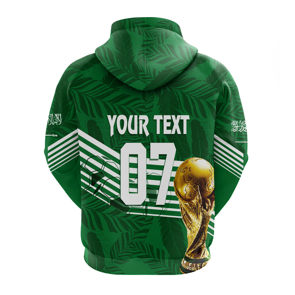 Custom Saudi Arabia Football 2022 Hoodie Green Falcons LT7