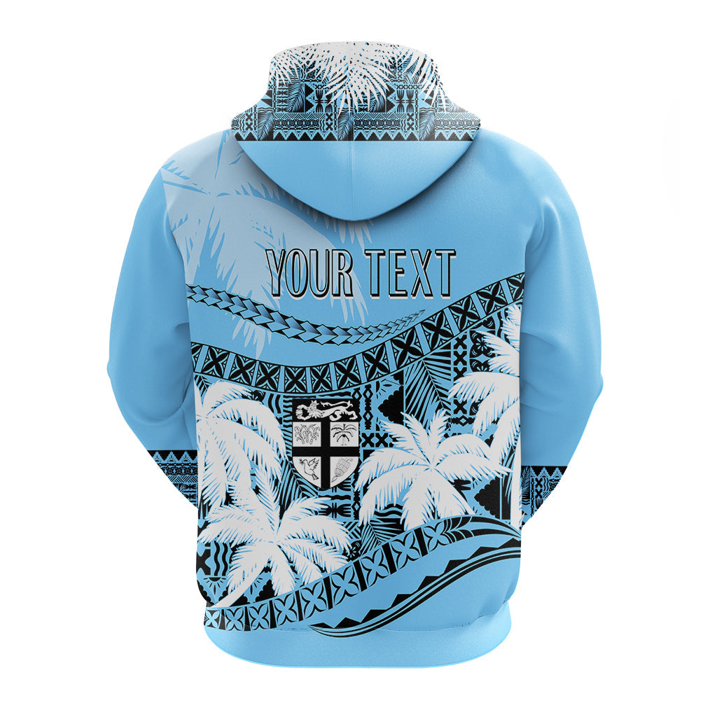 Custom Fiji Day Hoodie Flying Fijians Masi Kesa Style - Turquoise LT7