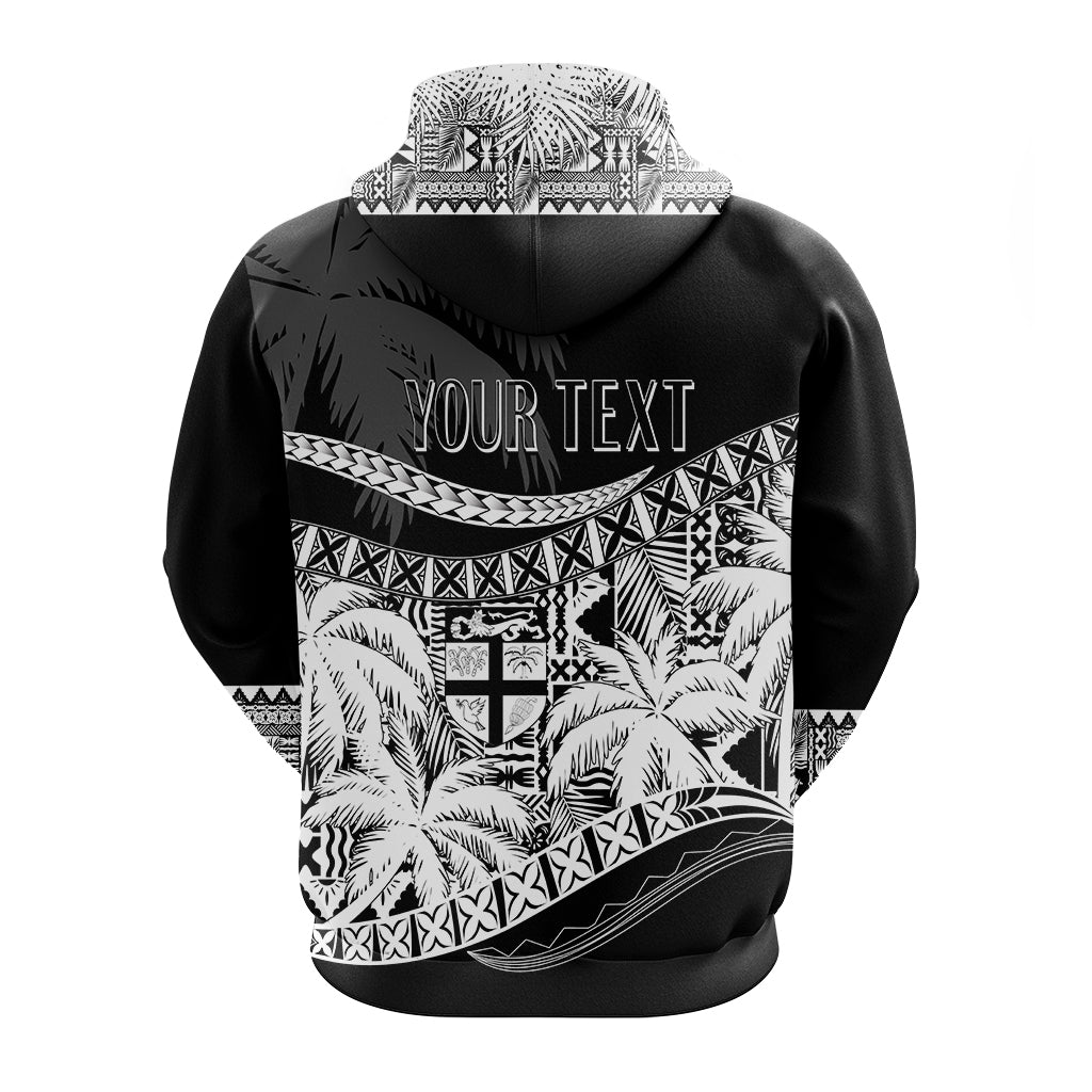 Custom Fiji Day Hoodie Flying Fijians Masi Kesa Style - Black LT7