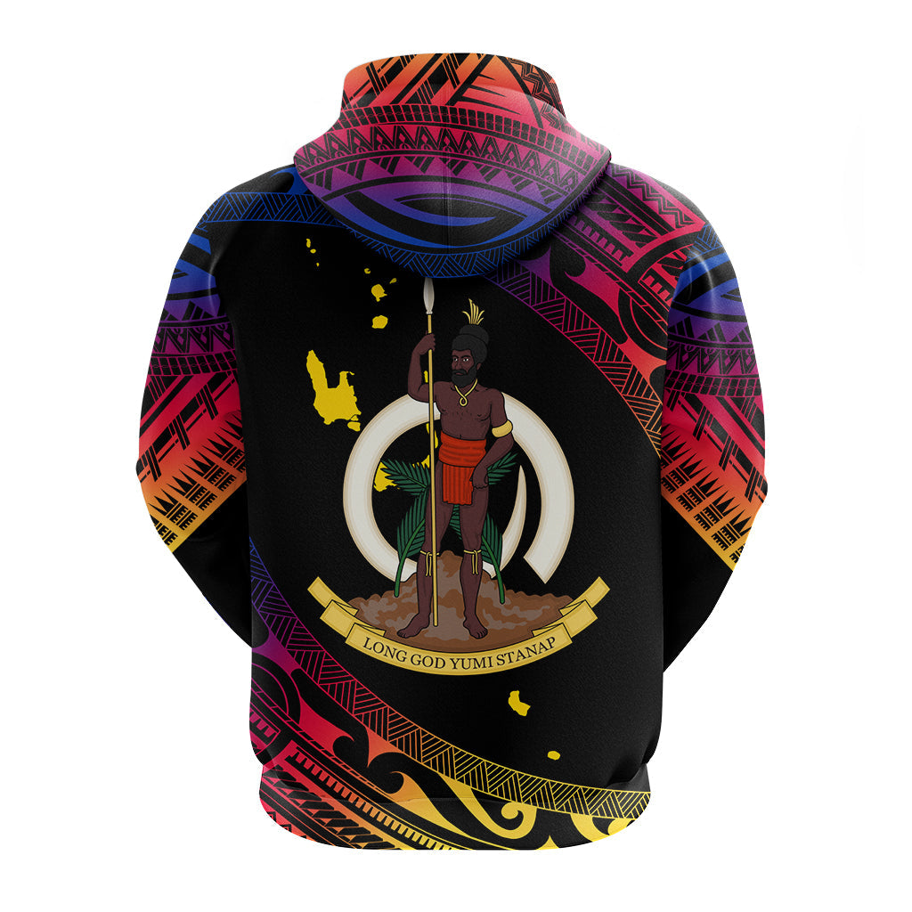 Vanuatu Proud To Be A Ni-Van - Polynesian Pattern Hoodie - Torba Province LT7