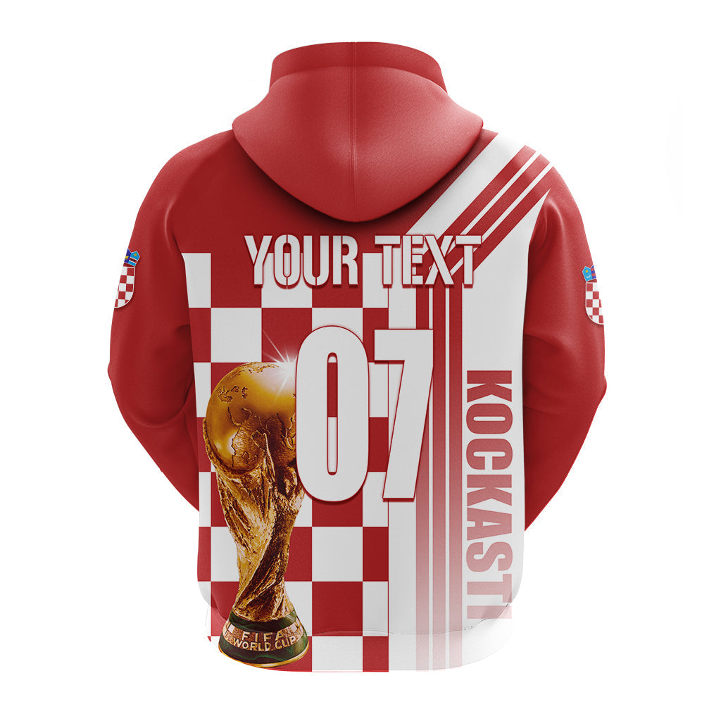 Custom Croatia Football 2022 Hoodie Kockasti LT7