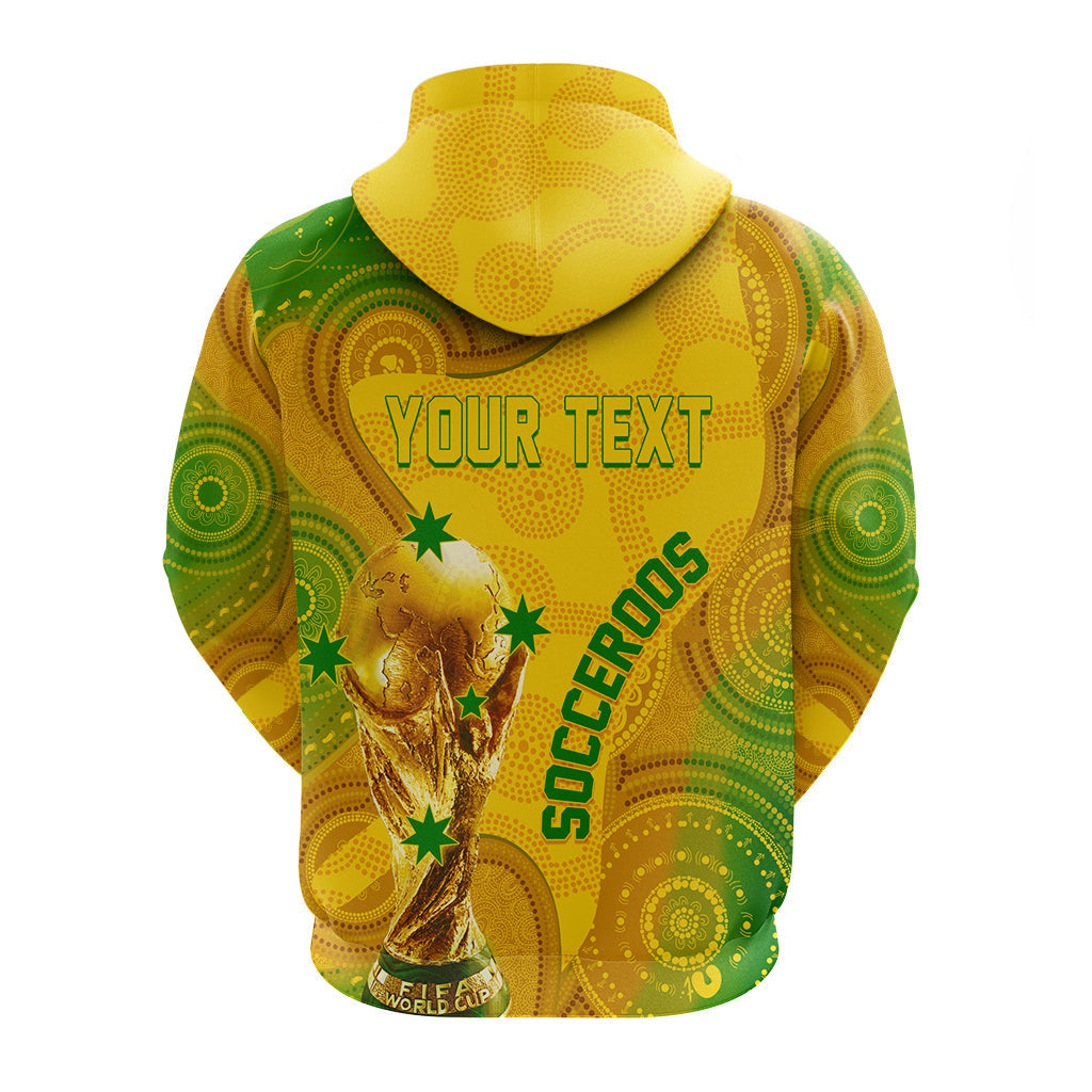 Personalised Australia Soccer WC 2022 Hoodie Aboriginal Socceroos LT7