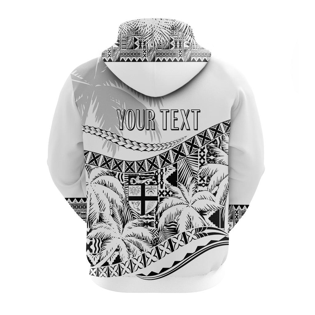 Custom Fiji Day Hoodie Flying Fijians Masi Kesa Style - White LT7