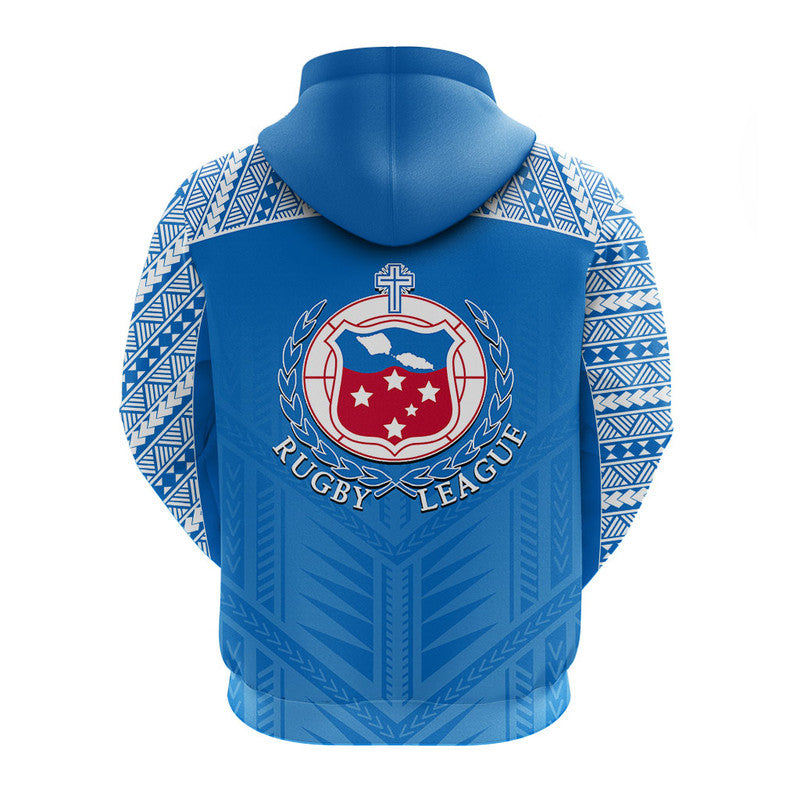Toa Samoa Rugby Hoodie Blue Sky Jersey 2022 LT6